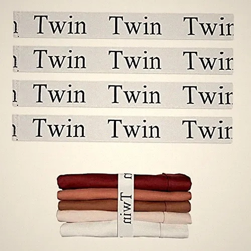 4PCS Bed Sheet Organizer Bands, Storage Labels and Sheet Keepers for Linen Twin