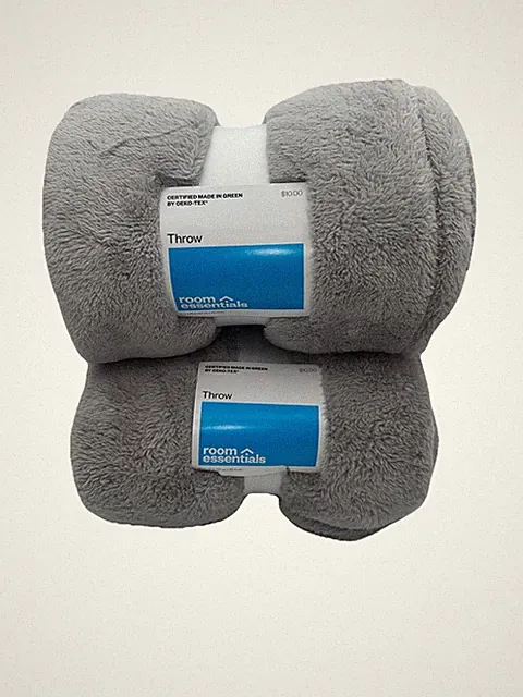 50 X 60 Gray Throw Blankets- Set Of 2 - Room Essentials - NWT