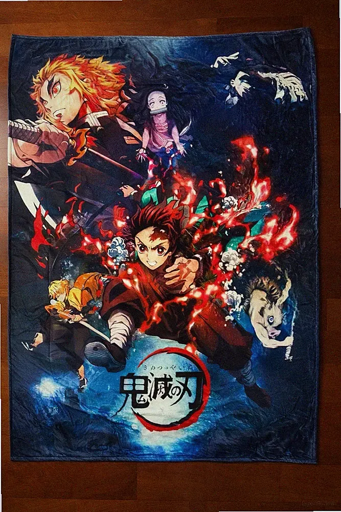 Anime Demon Slayer 40x50 Inch Throw Blanket Cover Soft Bedding Tangiro