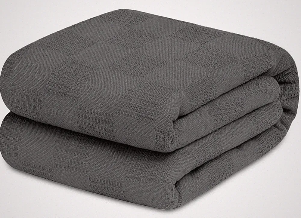 Bedding 100% Cotton Blankets King Size Thermal Blanket (108x90)