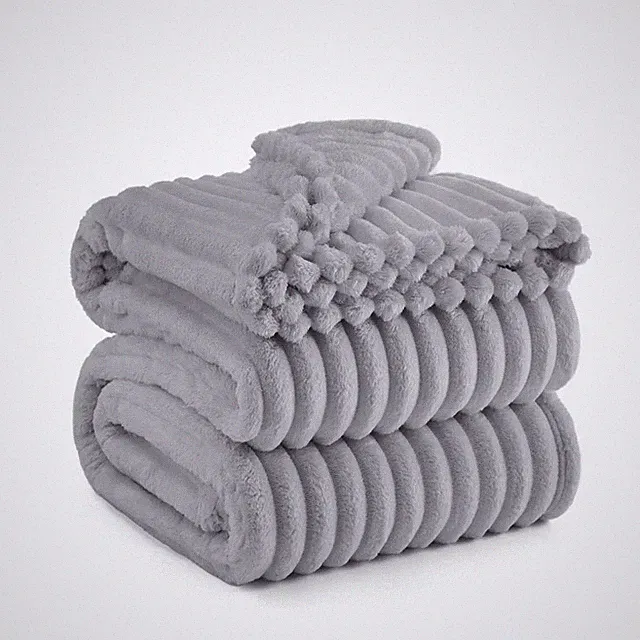 Bedsure Twin/Twin XL Plush Blanket Light Gray