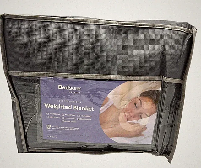 Bedsure Weighted Blanket 60X80 Gray Bedding Bedroom 100% Cotton Minimalist