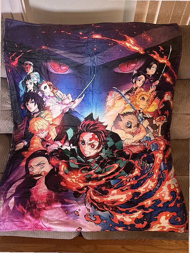 Demon Slayer Blanket 50” X 40” Cozy Throw Blanket Super Soft (a5)