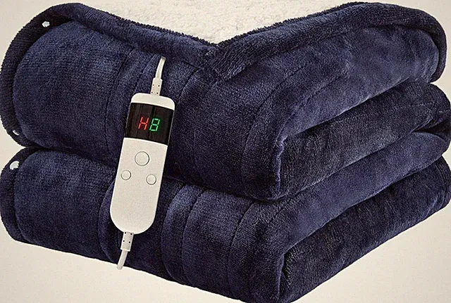 Electric Blanket Heated Throw, Soft Flannel 50"x60" Heating Blanket