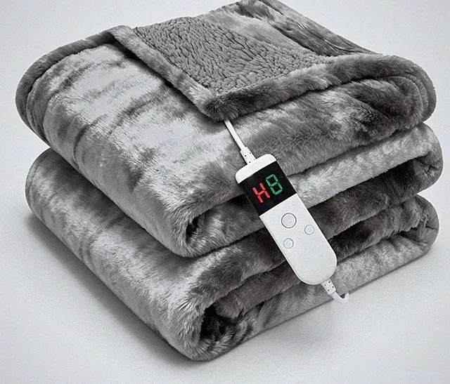 Electric Heated Blanket Throw 50''x60''Size Faux Fur Heating Blanket 08 Heating