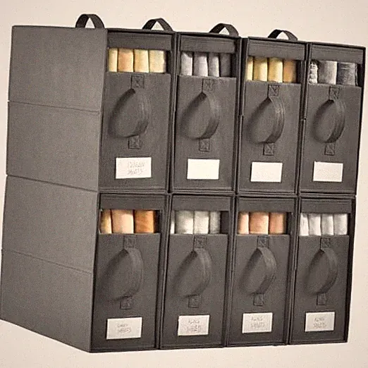 Large Bed Sheet Organizers and Storage,Linen Closet Organizers and 8 Pack Grey