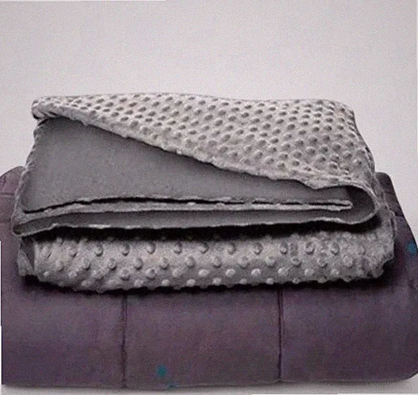 Quility Weighted Blanket for Adults with Cover (25 LB 60 x 80, Queen Size) Gray
