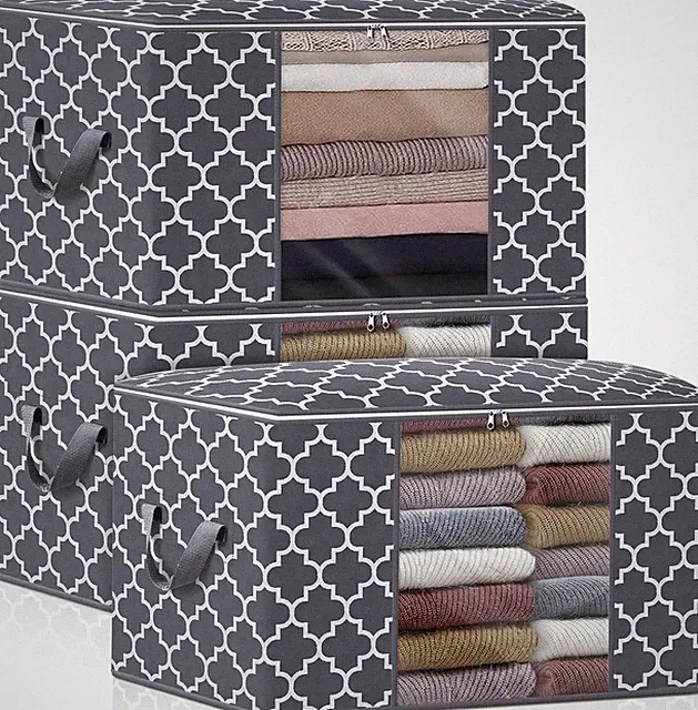 Storage Bags, Large Blanket Clothes Organization and Storage Containers for Bedd