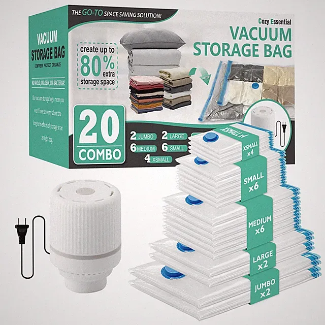 Vacuum Storage Bags, Space Saver Bags，Compression for Comforters and Blankets...